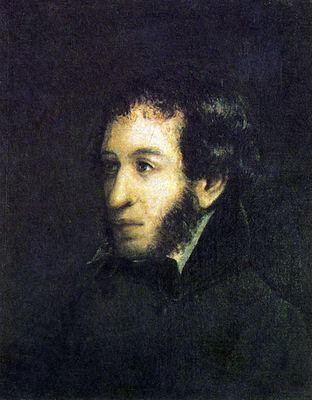 А.С.Пушкин. Портрет работы И.Л. Линева. 1836